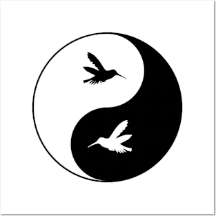 Yin Yang Hummingbirds Posters and Art